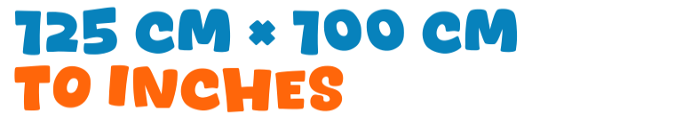 125 cm × 100 cm to inches 125 cm × 100 cm to inches