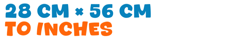 28 cm × 56 cm to inches 28 cm × 56 cm to inches