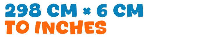 298 cm × 6 cm to inches 298 cm × 6 cm to inches