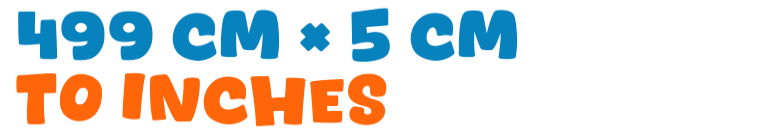 499 cm × 5 cm to inches 499 cm × 5 cm to inches