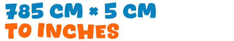 785 cm × 5 cm to inches 785 cm × 5 cm to inches