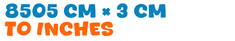 8505 cm × 3 cm to inches 8505 cm × 3 cm to inches